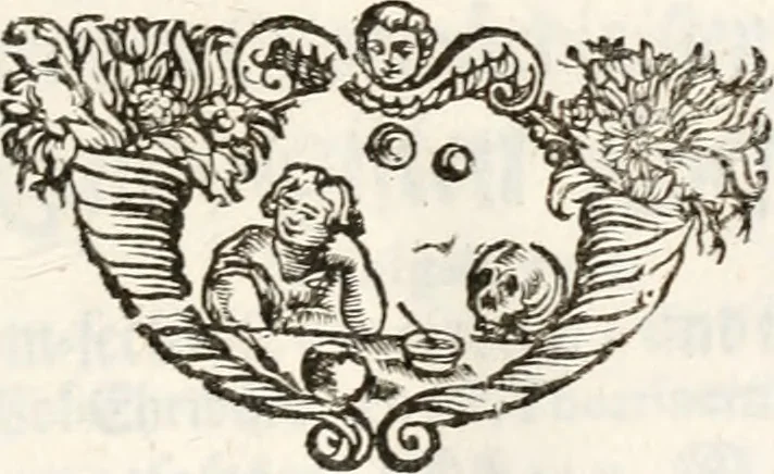An illustration from Magnus in ortu; maximus in meridie; major in occasu : semperque serenissimus principum sol Maximilianus Emanuel, utr. Bav. & Palat. Sup. Dux., Com. Pal. Rheni, S.R. Imp. Archidap. & Elector, Landr. Leucht. &c., seu, Apparatus funebris litterarius extremis honoribus ejusdem Serenmi. ac Potentissimi Princ. Electoris adornatus, cùm in Elect. Templo Cler. Reg. solennes exequiae eidem piissimè defuncto electori celebrarentur, 1727, leaf 18