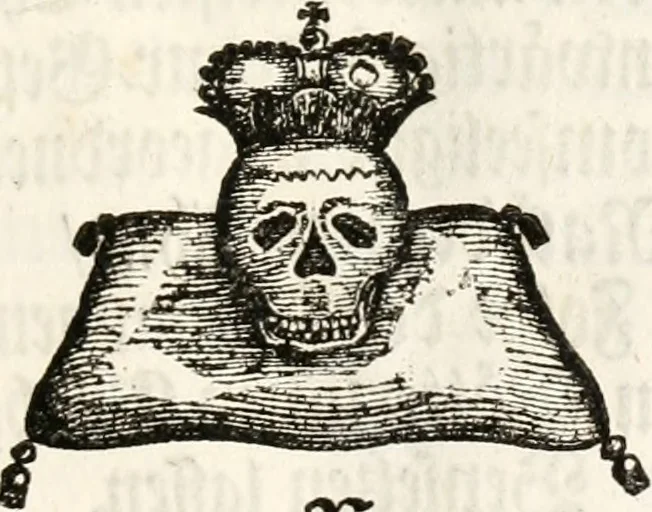 An illustration from Magnus in ortu; maximus in meridie; major in occasu : semperque serenissimus principum sol Maximilianus Emanuel, utr. Bav. & Palat. Sup. Dux., Com. Pal. Rheni, S.R. Imp. Archidap. & Elector, Landr. Leucht. &c., seu, Apparatus funebris litterarius extremis honoribus ejusdem Serenmi. ac Potentissimi Princ. Electoris adornatus, cùm in Elect. Templo Cler. Reg. solennes exequiae eidem piissimè defuncto electori celebrarentur, 1727, leaf 34
