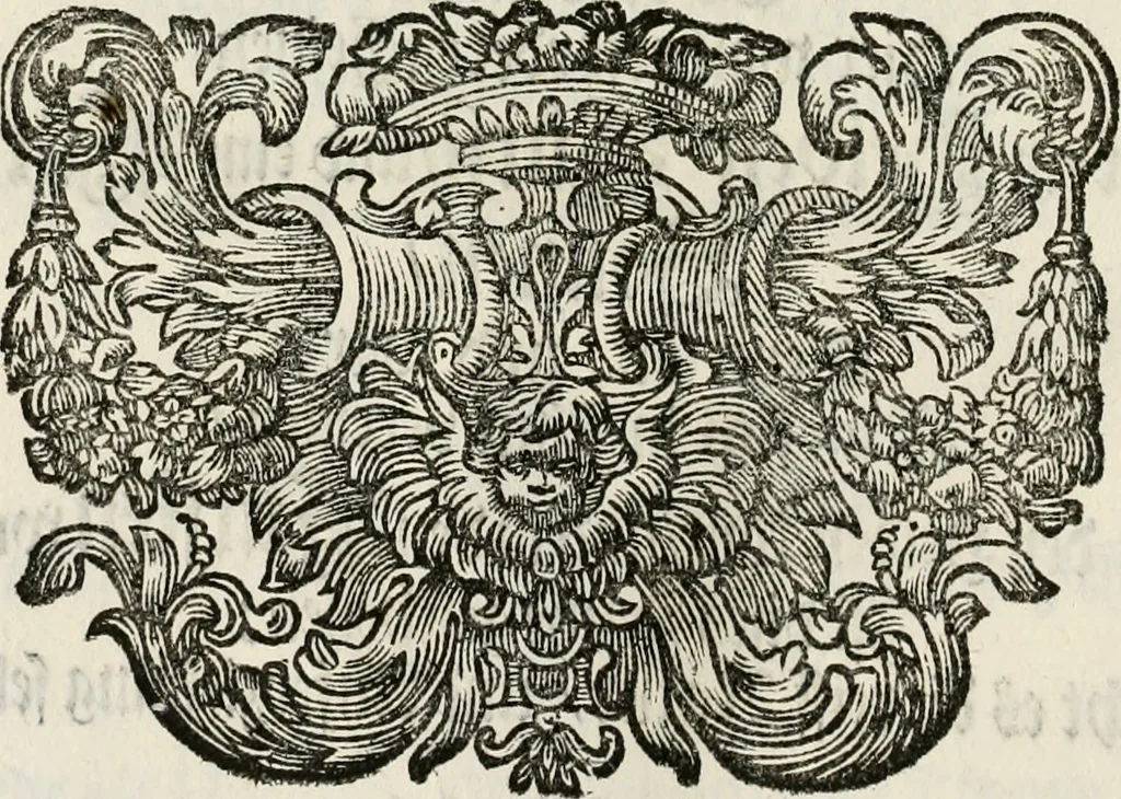 An illustration from Magnus in ortu; maximus in meridie; major in occasu : semperque serenissimus principum sol Maximilianus Emanuel, utr. Bav. & Palat. Sup. Dux., Com. Pal. Rheni, S.R. Imp. Archidap. & Elector, Landr. Leucht. &c., seu, Apparatus funebris litterarius extremis honoribus ejusdem Serenmi. ac Potentissimi Princ. Electoris adornatus, cùm in Elect. Templo Cler. Reg. solennes exequiae eidem piissimè defuncto electori celebrarentur, 1727, leaf 73
