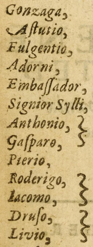 An illustration from The maid of honour : as it hath beene often presented with good allowance at the Phoenix in Drurie-Lane, by the Queenes Majesties Servants, 1632, leaf 10