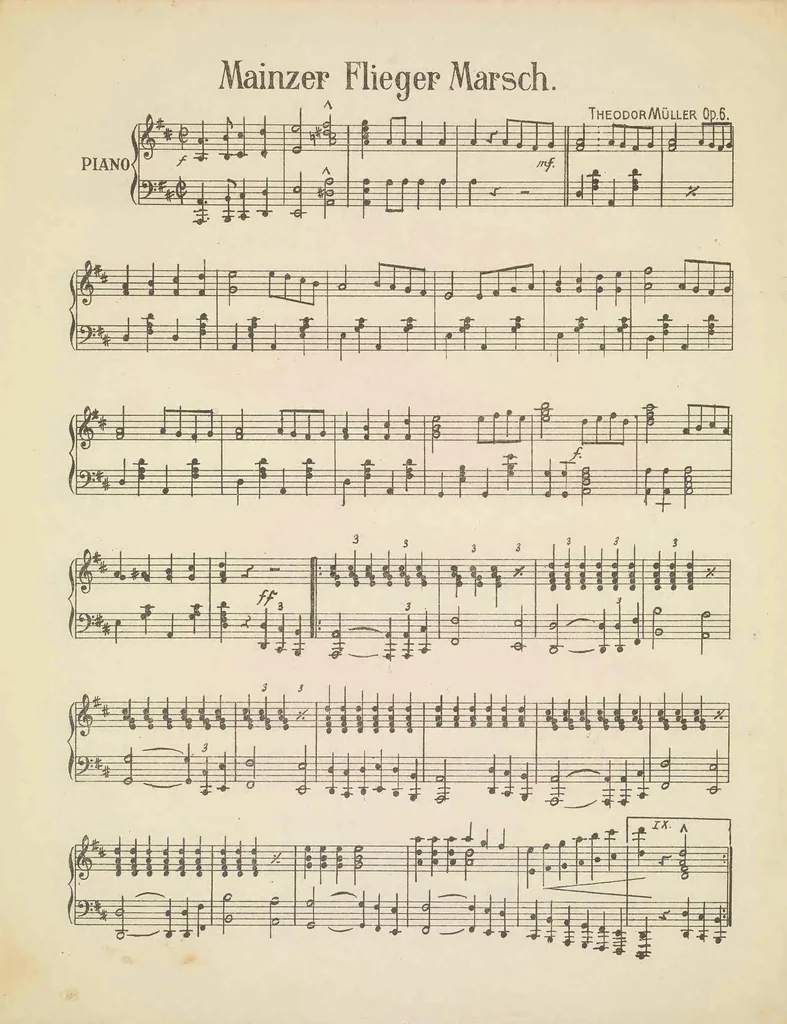 An illustration from Mainzer-Flieger-Marsch, 1909, leaf 3