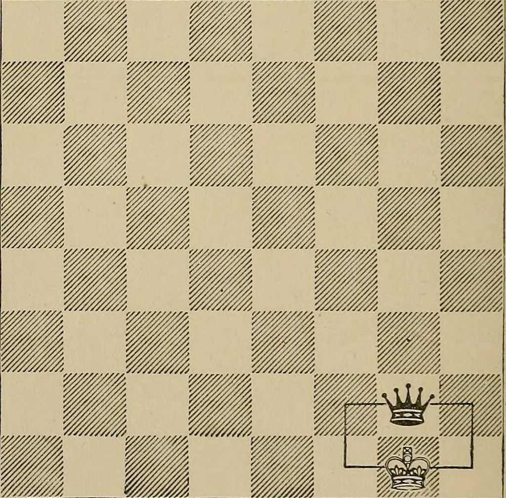 An illustration from The major tactics of chess: a treatise on evolutions; the proper employment of the forces in strategic, tactical, and logistic planes, 1898, leaf 113