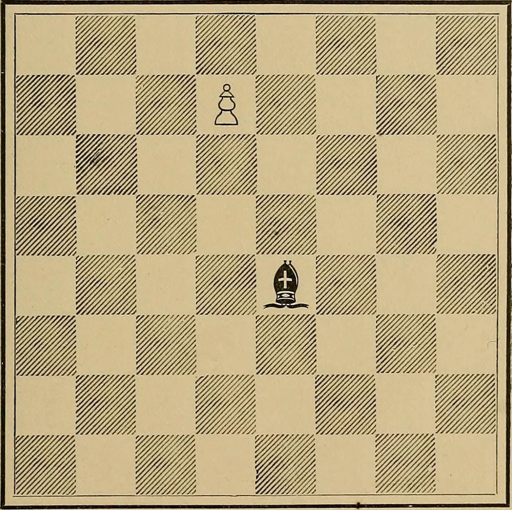 An illustration from The major tactics of chess: a treatise on evolutions; the proper employment of the forces in strategic, tactical, and logistic planes, 1898, leaf 238
