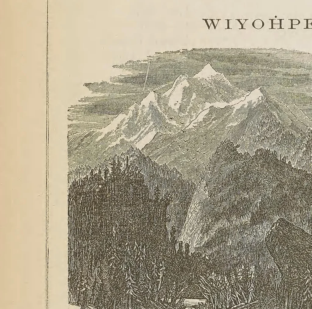 An illustration from Maka-oyakapi. Guyot's Elementary geography, in the Dakota language, 1876, leaf 42