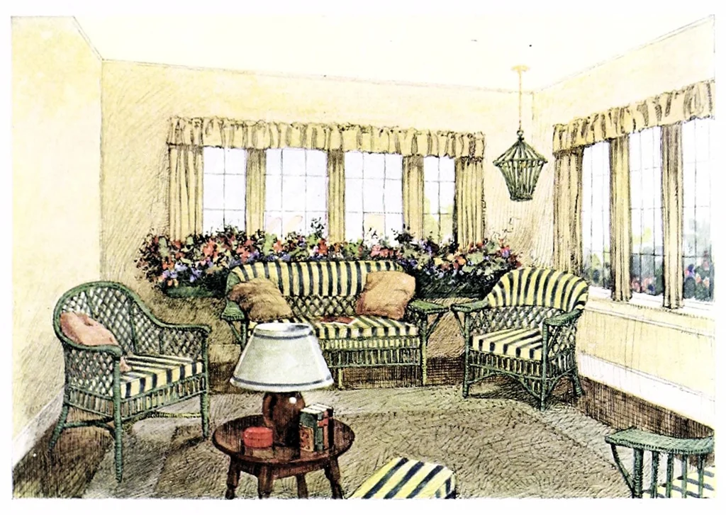 An illustration from Making home homelike : a hand-book on ways and means of decorating and beautifying the home., 1920, leaf 19