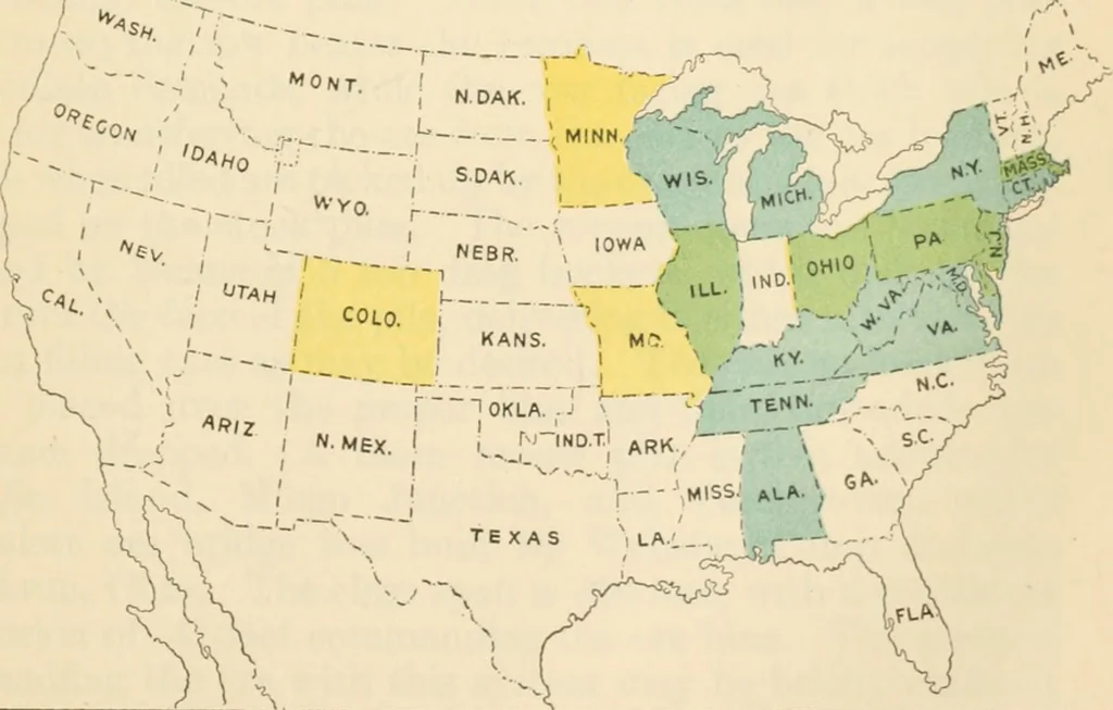 An illustration from The making of America, 1906, leaf 124