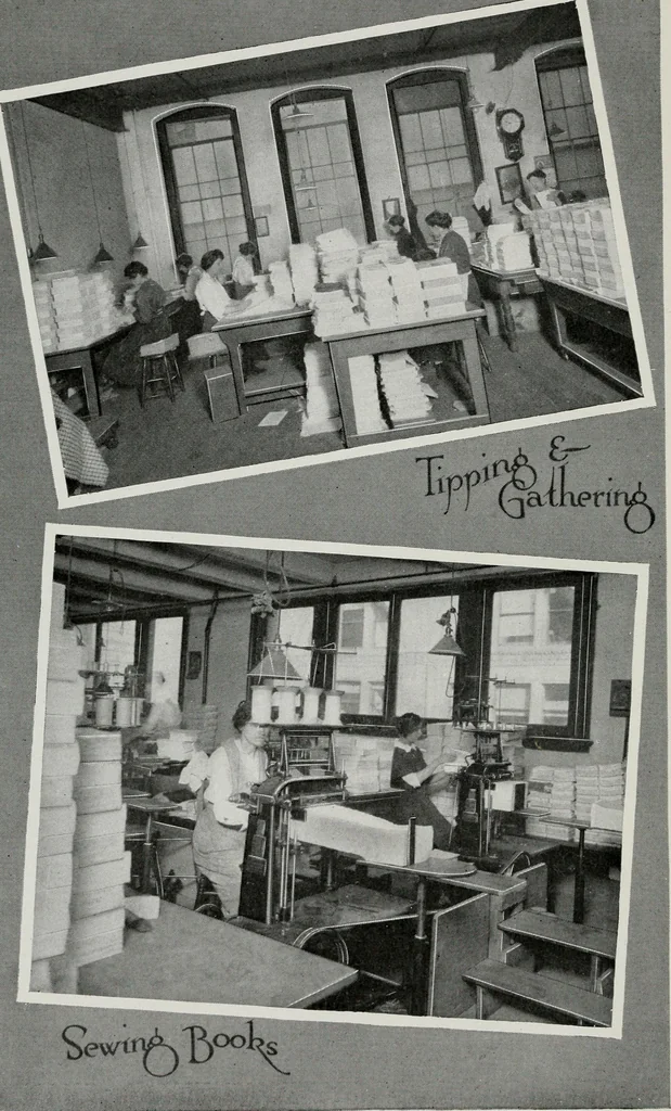 An illustration from The making of a book, 1915, leaf 21