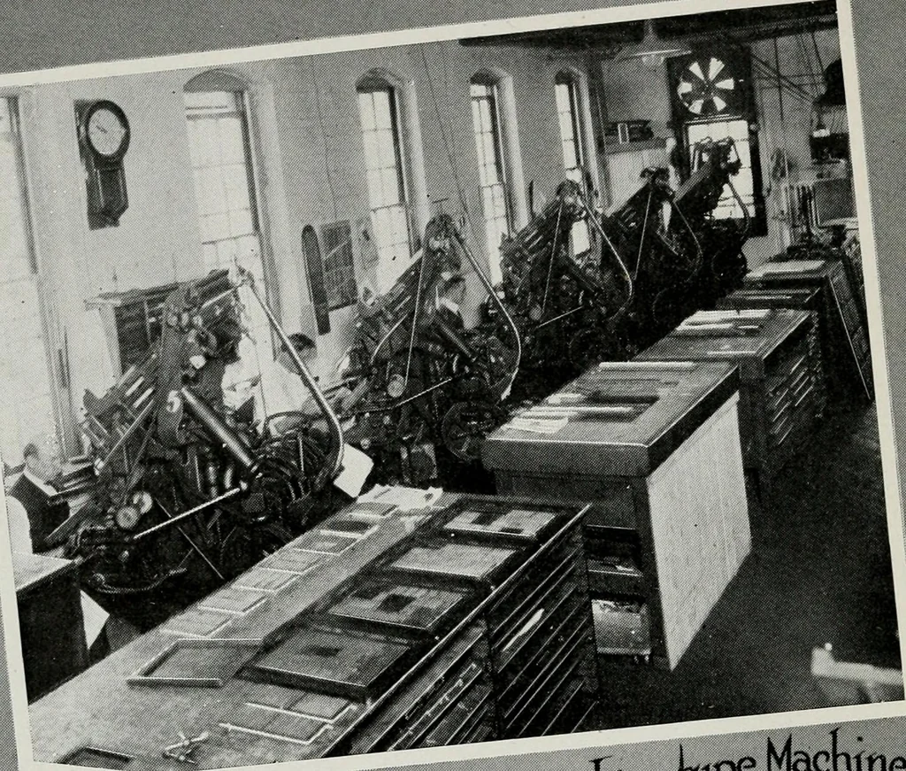 An illustration from The making of a book, 1915, leaf 7