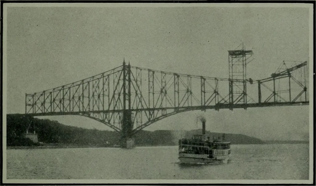 An illustration from The making of a great Canadian railway ; the story of the search for and discovery of the route, and the construction of the nearly completed Grand Trunk Pacific Railway from the Atlantic to the Pacific, with some account of the hardships and stirring adventures of its constructors in unexplored country, 1912, leaf 146