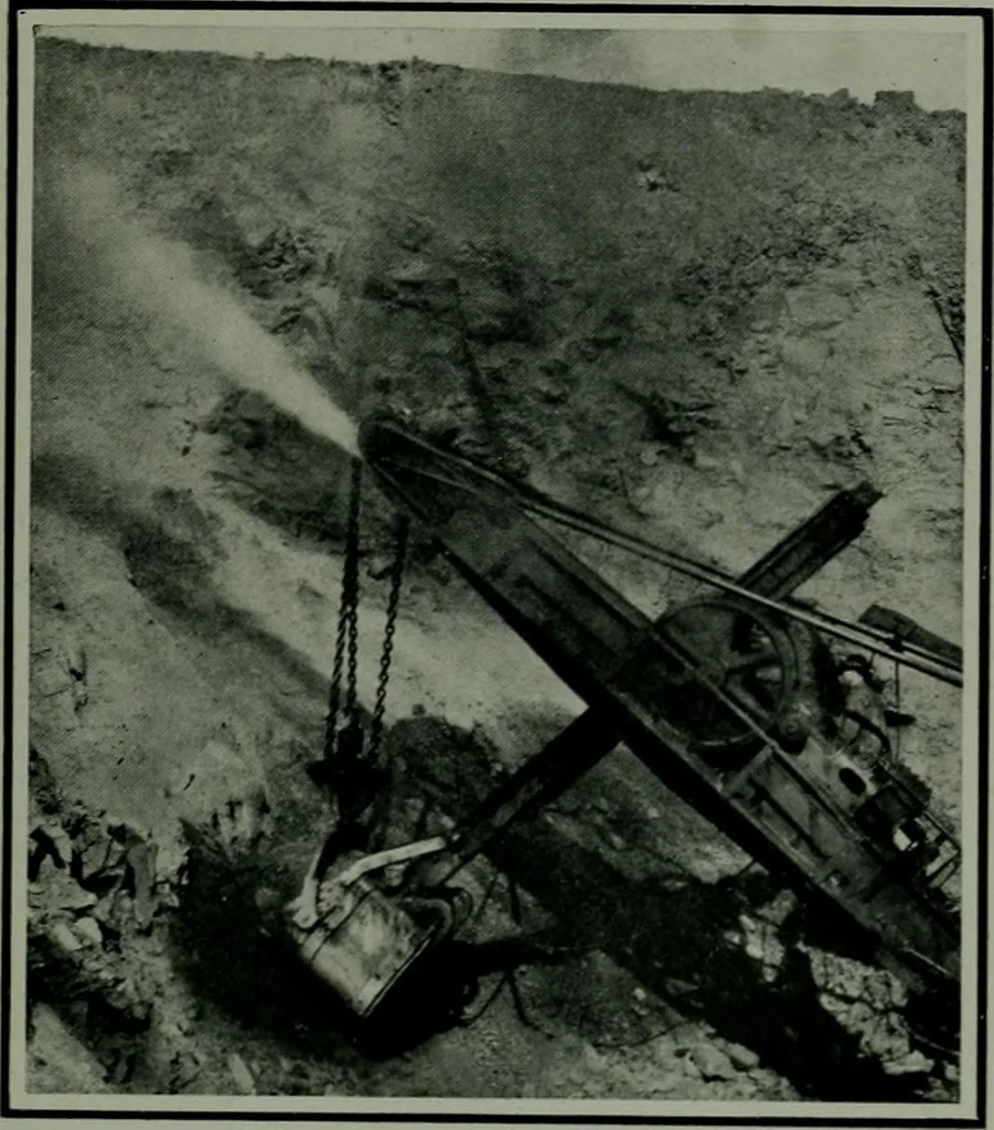 An illustration from The making of a great Canadian railway ; the story of the search for and discovery of the route, and the construction of the nearly completed Grand Trunk Pacific Railway from the Atlantic to the Pacific, with some account of the hardships and stirring adventures of its constructors in unexplored country, 1912, leaf 332