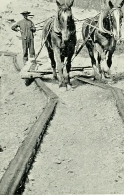 An illustration from The making of a great Canadian railway; the story of the search for and discovery of the search for and discovery of the route, and the constru ction of the nearly completed Grand trunk Pacific railway from the Atlantic to the Pacific, with some account of the hardships and stirring adventures of its constructors in unexplored country, 1912, leaf 140