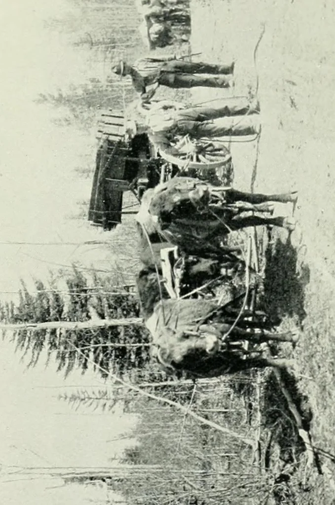 An illustration from The making of a great Canadian railway; the story of the search for and discovery of the search for and discovery of the route, and the constru ction of the nearly completed Grand trunk Pacific railway from the Atlantic to the Pacific, with some account of the hardships and stirring adventures of its constructors in unexplored country, 1912, leaf 162