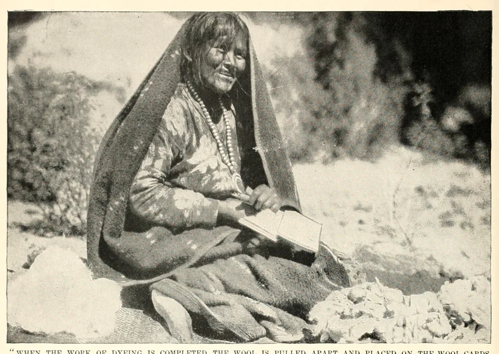 An illustration from The making of a Navajo blanket, 1902, leaf 10