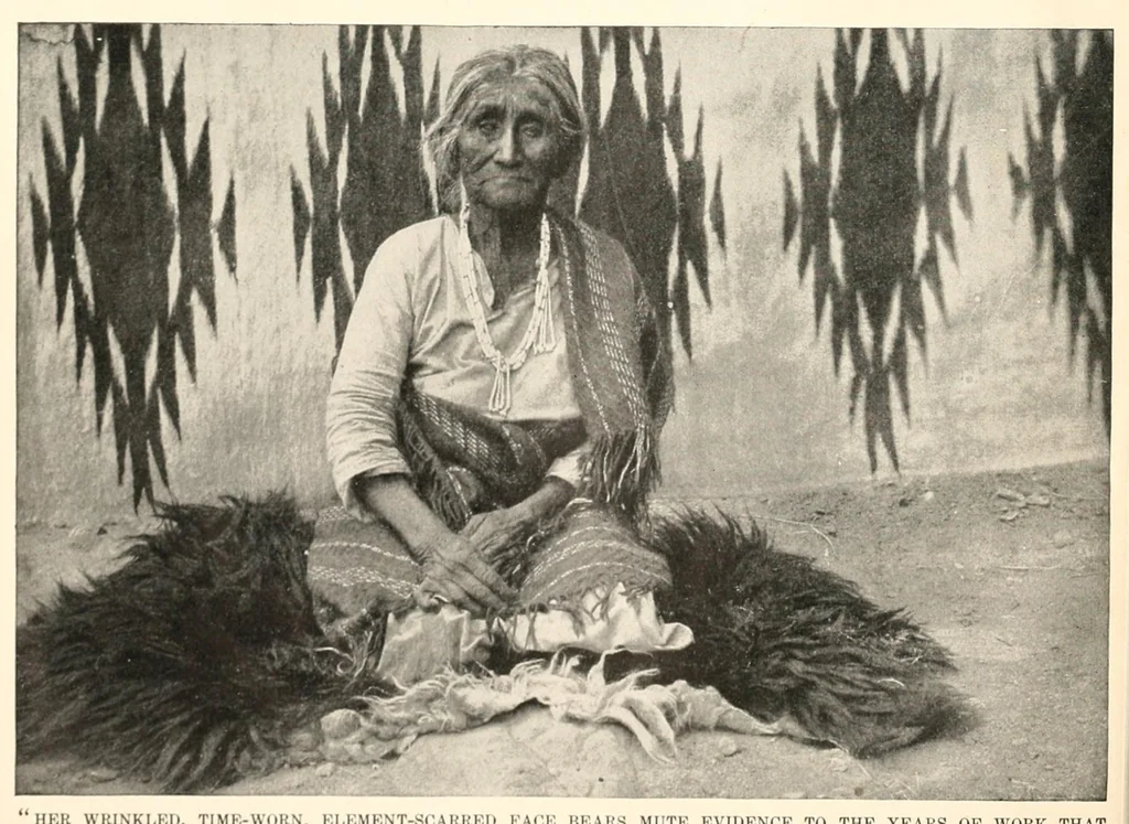 An illustration from The making of a Navajo blanket, 1902, leaf 8