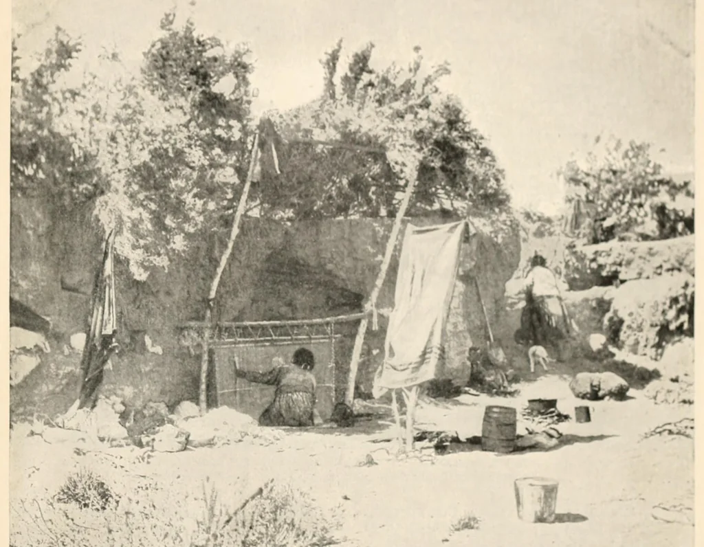 An illustration from The making of a Navajo blanket, 1902, leaf 9
