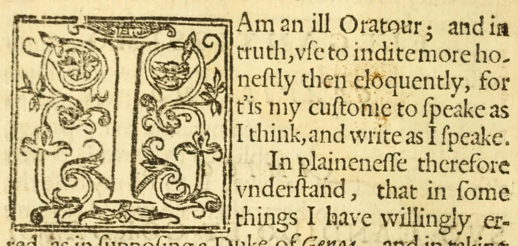 An illustration from The malcontent, 1604, leaf 10