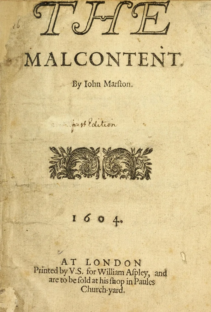 An illustration from The malcontent, 1604, leaf 7