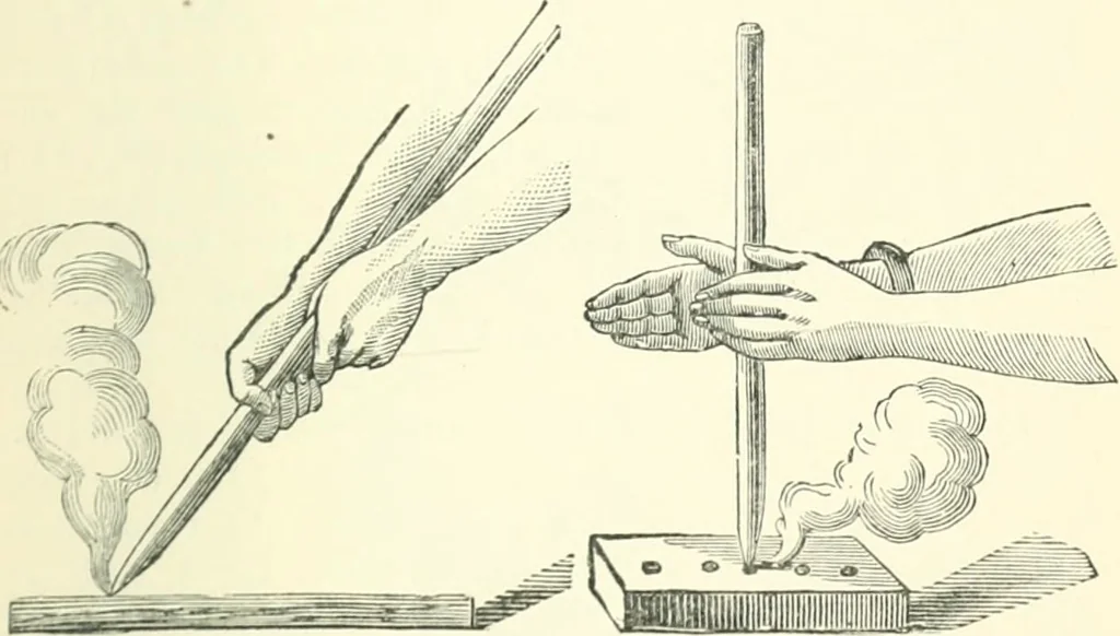 An illustration from Man before metals, 1902, leaf 202