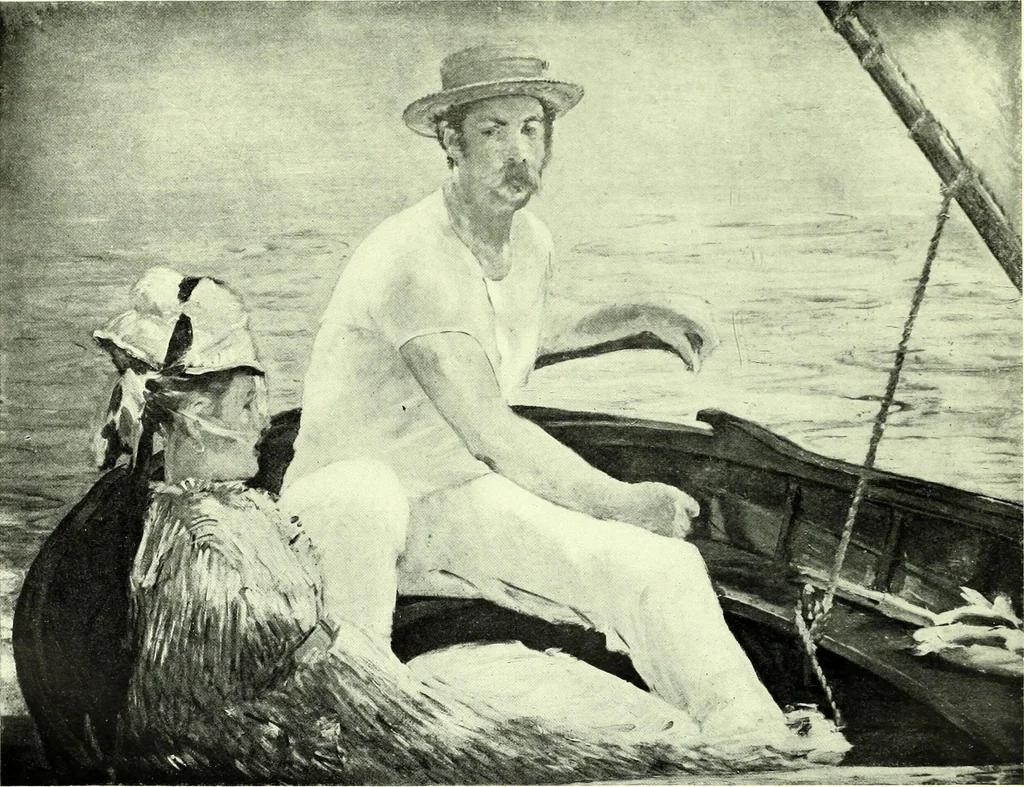 An illustration from Manet and the French impressionists: Pissarro--Claude Monet--Sisley--Renoir--Berthe Morisot--Cézanne--Guillaumin, 1910, leaf 124