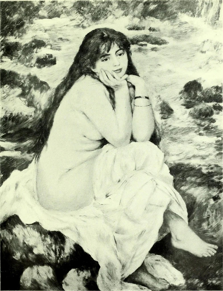 An illustration from Manet and the French impressionists: Pissarro--Claude Monet--Sisley--Renoir--Berthe Morisot--Cézanne--Guillaumin, 1910, leaf 220