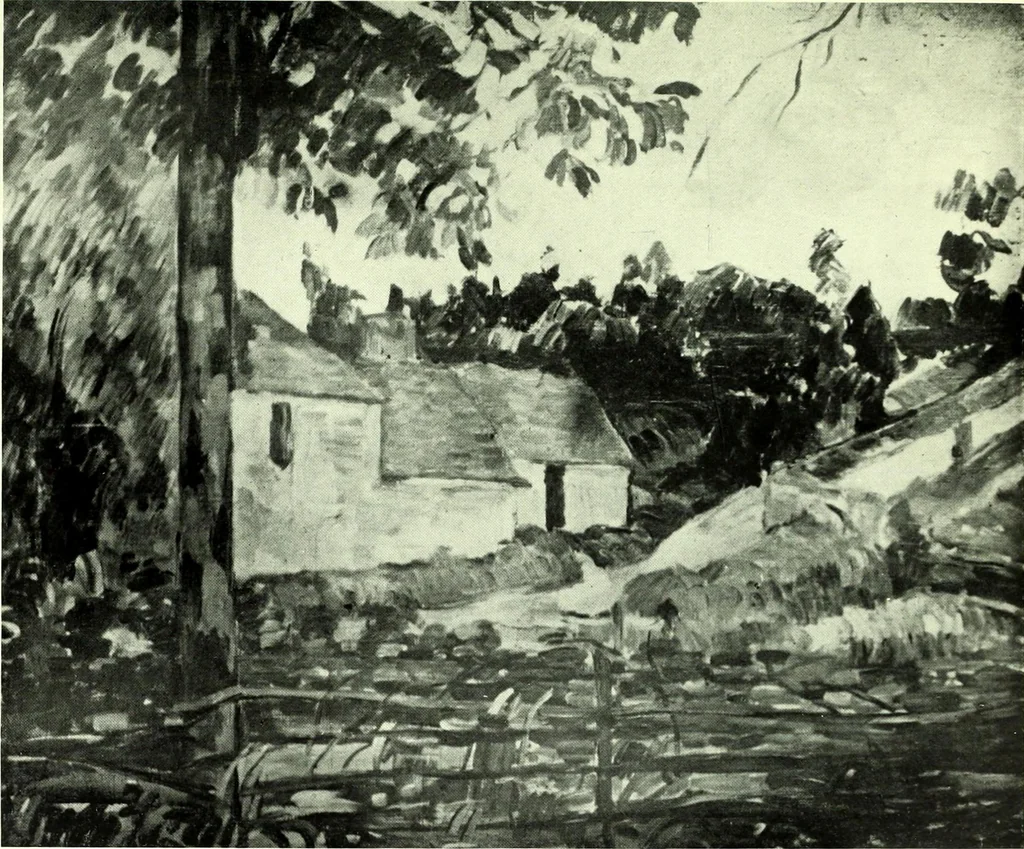 An illustration from Manet and the French impressionists: Pissarro--Claude Monet--Sisley--Renoir--Berthe Morisot--Cézanne--Guillaumin, 1910, leaf 260