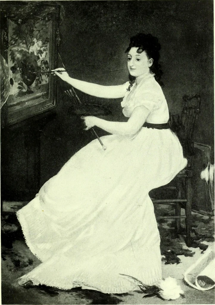 An illustration from Manet and the French impressionists: Pissarro--Claude Monet--Sisley--Renoir--Berthe Morisot--Cézanne--Guillaumin, 1910, leaf 82