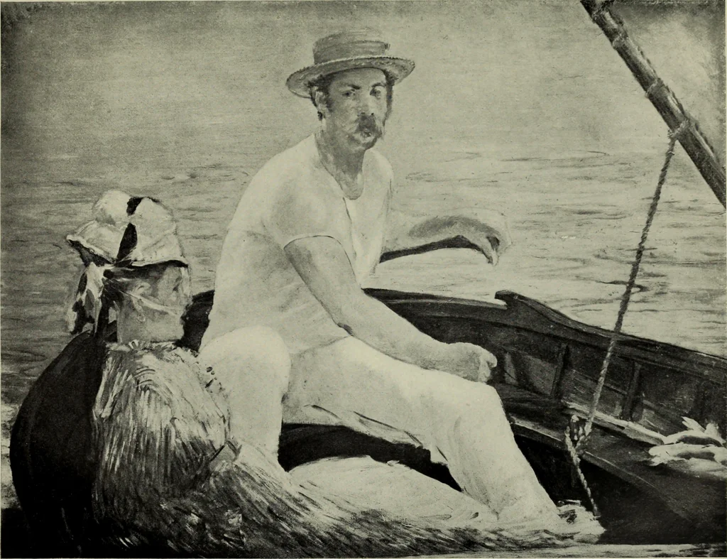 An illustration from Manet and the French impressionists: Pissarro--Claude Monet--Sisley--Renoir--Berthe Morisot--Cézanne--Guillaumin, 1910, leaf 122