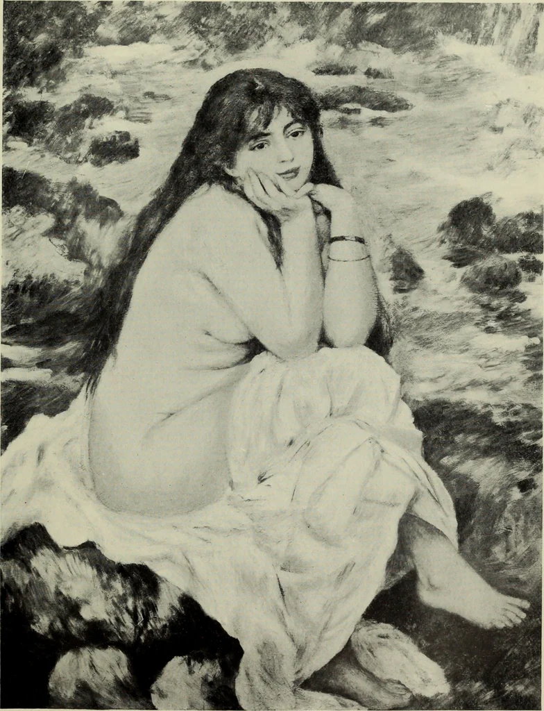 An illustration from Manet and the French impressionists: Pissarro--Claude Monet--Sisley--Renoir--Berthe Morisot--Cézanne--Guillaumin, 1910, leaf 218