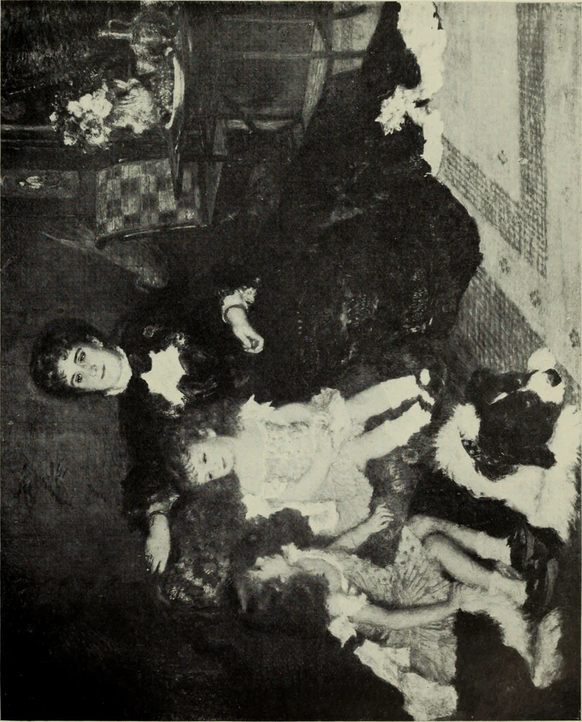 An illustration from Manet and the French impressionists: Pissarro--Claude Monet--Sisley--Renoir--Berthe Morisot--Cézanne--Guillaumin, 1910, leaf 224