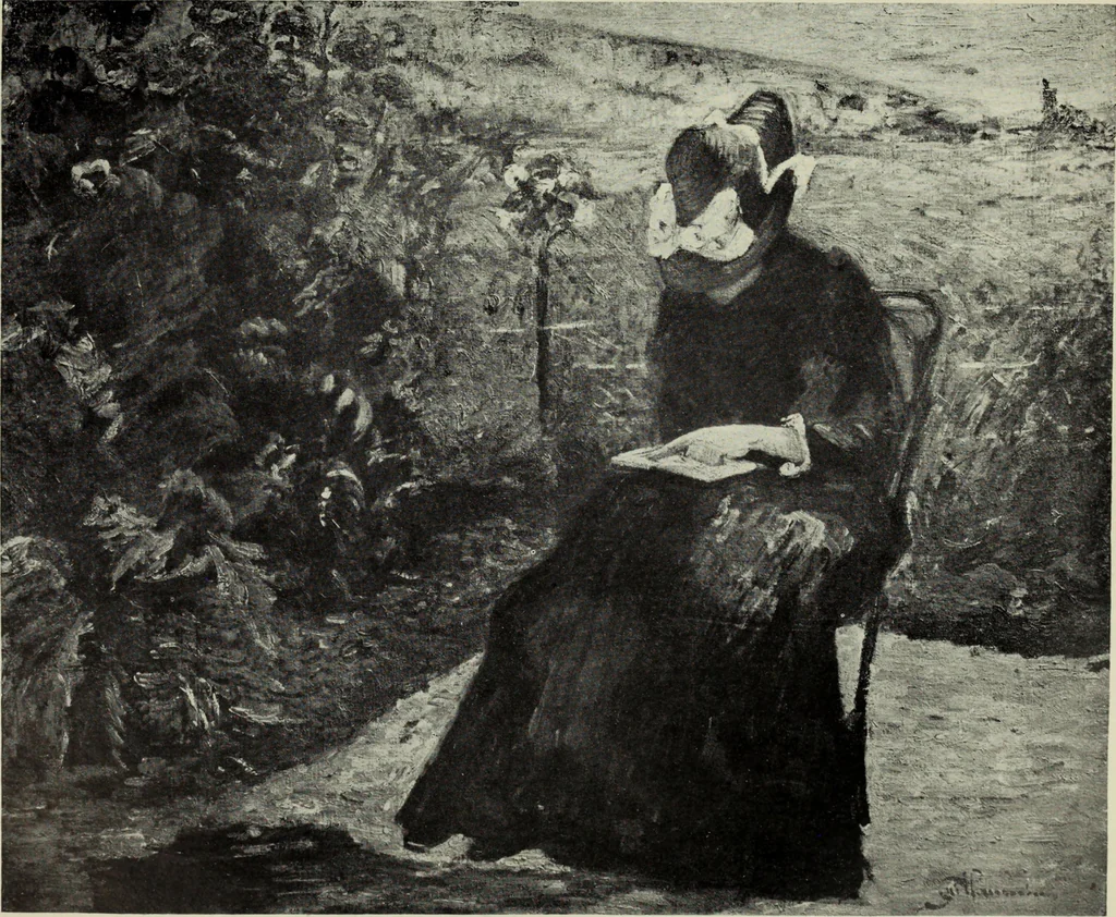 An illustration from Manet and the French impressionists: Pissarro--Claude Monet--Sisley--Renoir--Berthe Morisot--Cézanne--Guillaumin, 1910, leaf 270