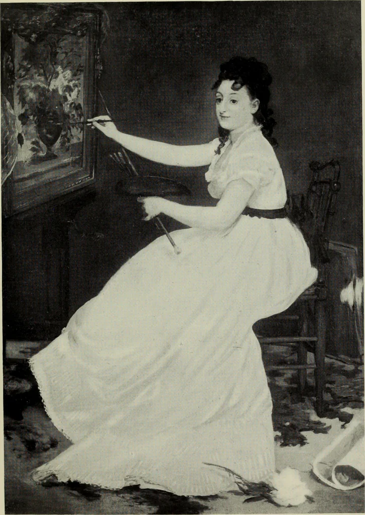 An illustration from Manet and the French impressionists: Pissarro--Claude Monet--Sisley--Renoir--Berthe Morisot--Cézanne--Guillaumin, 1910, leaf 80