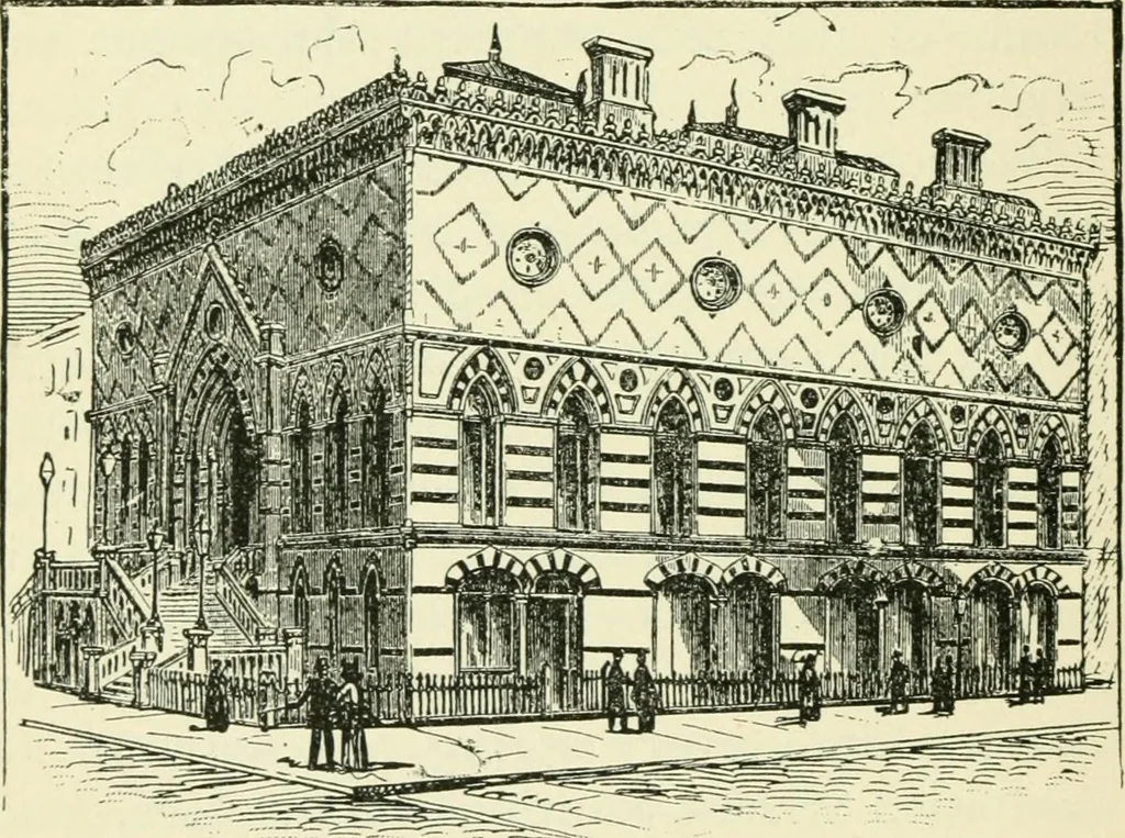 An illustration from Manhattan: historic and artistic; a six day tour of New York city;, 1892, leaf 103