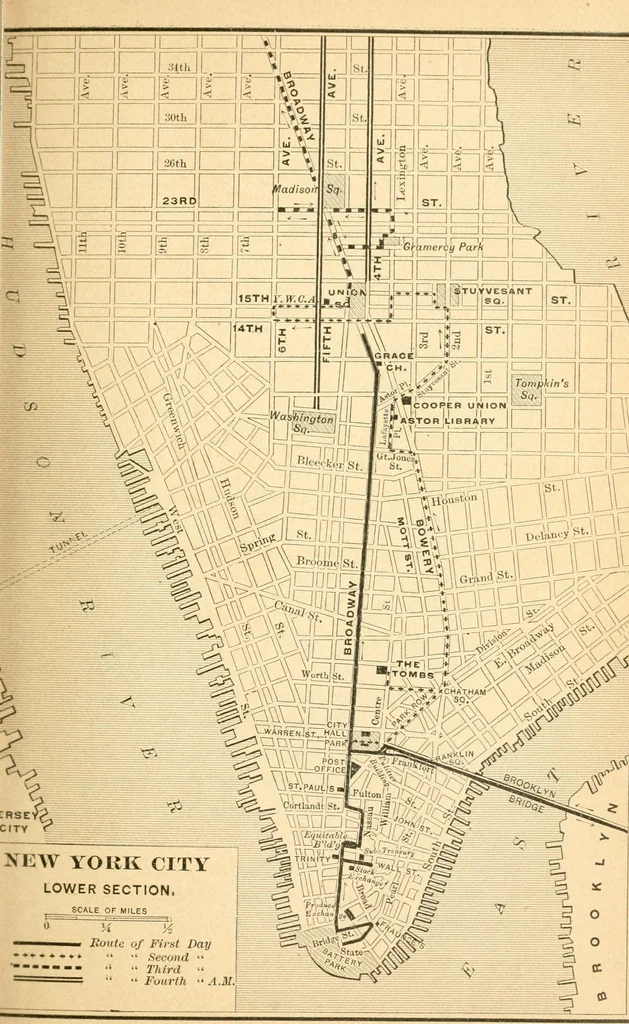 An illustration from Manhattan: historic and artistic; a six day tour of New York city;, 1892, leaf 20