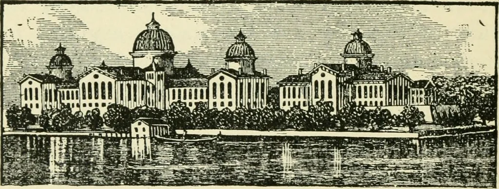 An illustration from Manhattan: historic and artistic; a six day tour of New York city;, 1892, leaf 215
