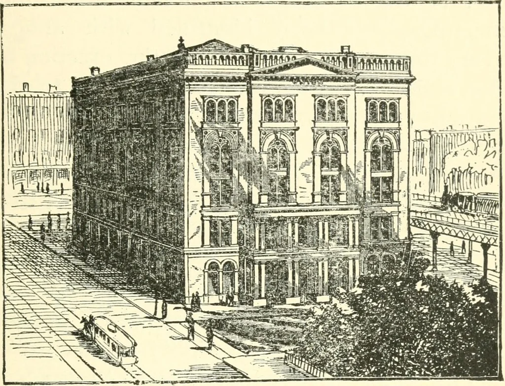 An illustration from Manhattan: historic and artistic; a six day tour of New York city;, 1892, leaf 78