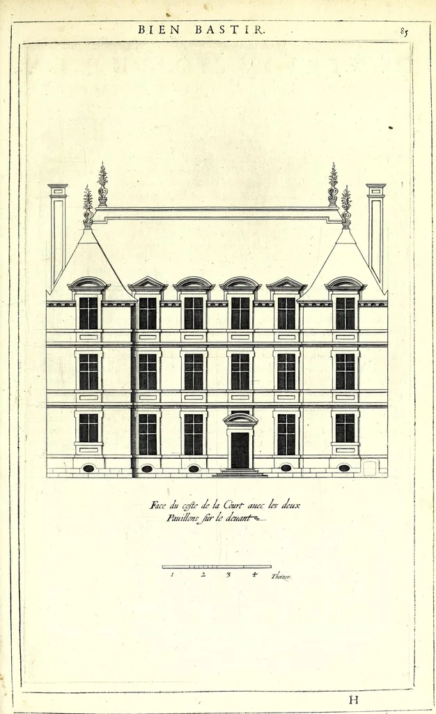 An illustration from Maniere de bastir : pour touttes sortes de personnes, 1623, leaf 95