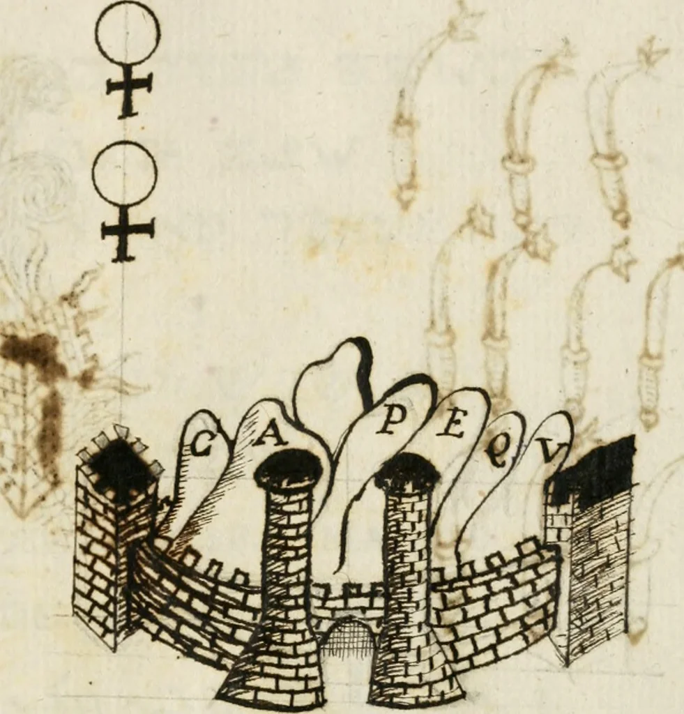 An illustration from Manly Palmer Hall collection of alchemical manuscripts, 1500-1825, 1600, leaf 110