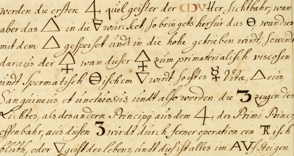 An illustration from Manly Palmer Hall collection of alchemical manuscripts, 1500-1825, 1600, leaf 66