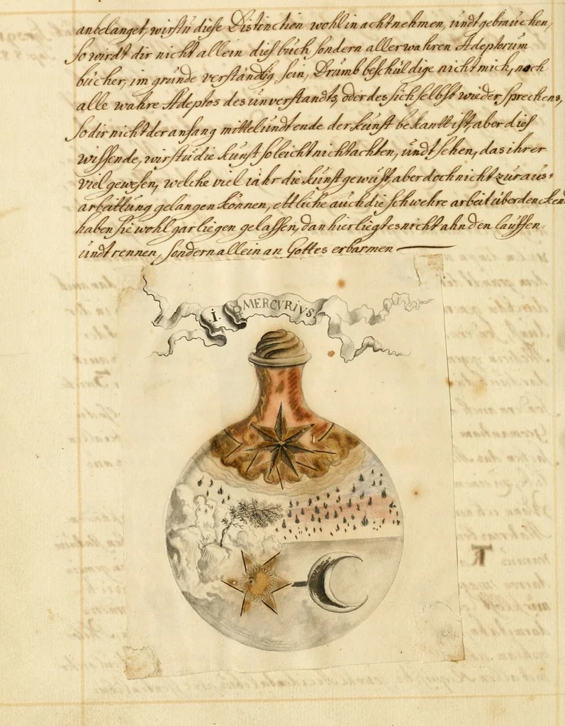 An illustration from Manly Palmer Hall collection of alchemical manuscripts, 1500-1825, 1600, leaf 62