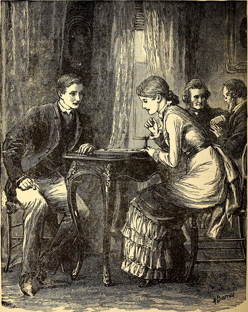 An illustration from Manners, culture and dress of the best American society, including social, commercial and legal forms, letter writing, invitations, &c., also valuable suggestions on self culture and home training, 1893, leaf 441