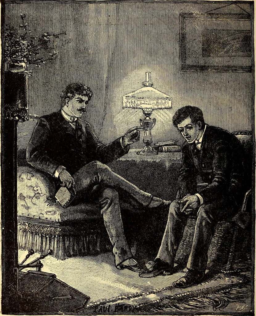 An illustration from Manners, culture and dress of the best American society, including social, commercial and legal forms, letter writing, invitations, &c., also valuable suggestions on self culture and home training, 1893, leaf 69
