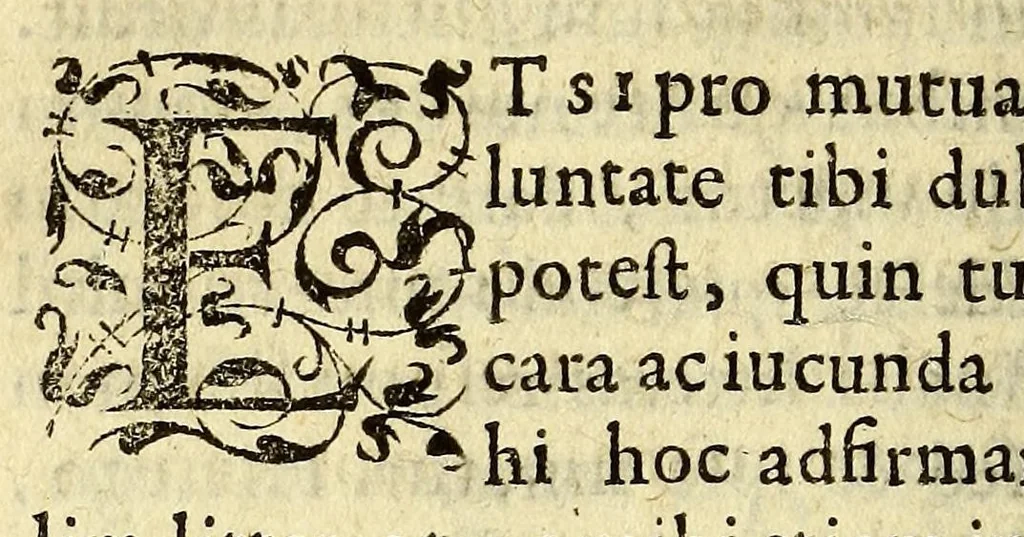 An illustration from M. Antonii Mureti. I.C. as Ciuis Romani Epistolae, 1580, leaf 186