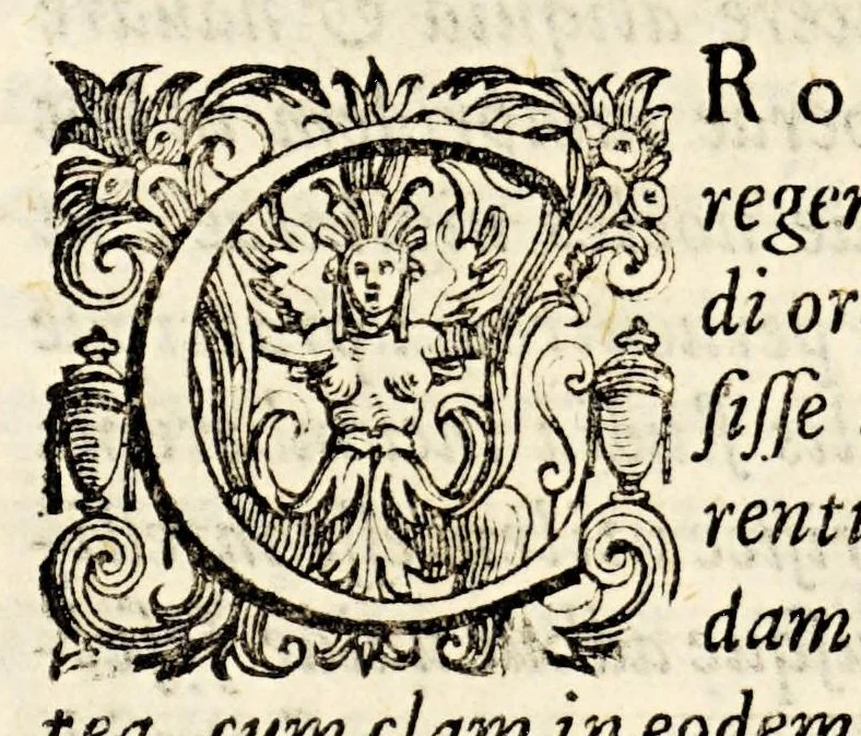 An illustration from M. Antonii Mureti I.C. et. Civis. R. Hymnorum. sacrorum. liber. Eiusdem alia quaedam poematia, 1575, leaf 114
