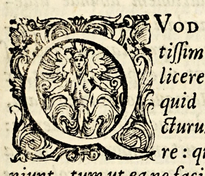 An illustration from M. Antonii Mureti I.C. et. Civis. R. Hymnorum. sacrorum. liber. Eiusdem alia quaedam poematia, 1575, leaf 143