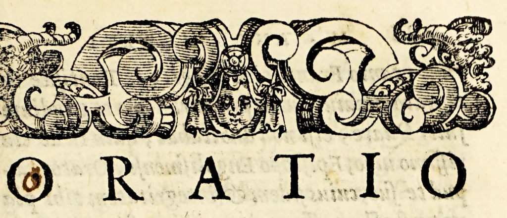 An illustration from M. Antonii Mureti I.C. et. Civis. R. Hymnorum. sacrorum. liber. Eiusdem alia quaedam poematia, 1575, leaf 205