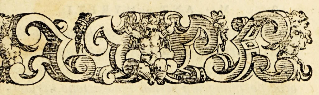 An illustration from M. Antonii Mureti I.C. et. Civis. R. Hymnorum. sacrorum. liber. Eiusdem alia quaedam poematia, 1575, leaf 21