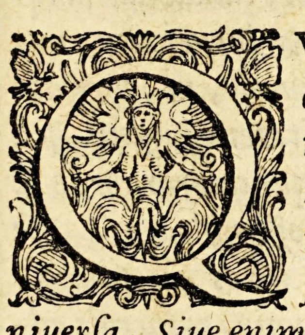 An illustration from M. Antonii Mureti I.C. et. Civis. R. Hymnorum. sacrorum. liber. Eiusdem alia quaedam poematia, 1575, leaf 21