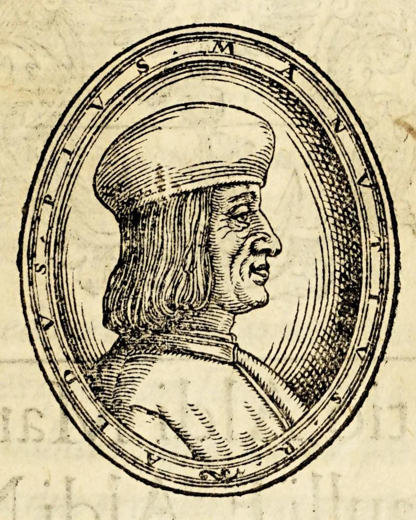 An illustration from M. Antonii Mureti I.C. et. Civis. R. Hymnorum. sacrorum. liber. Eiusdem alia quaedam poematia, 1575, leaf 5