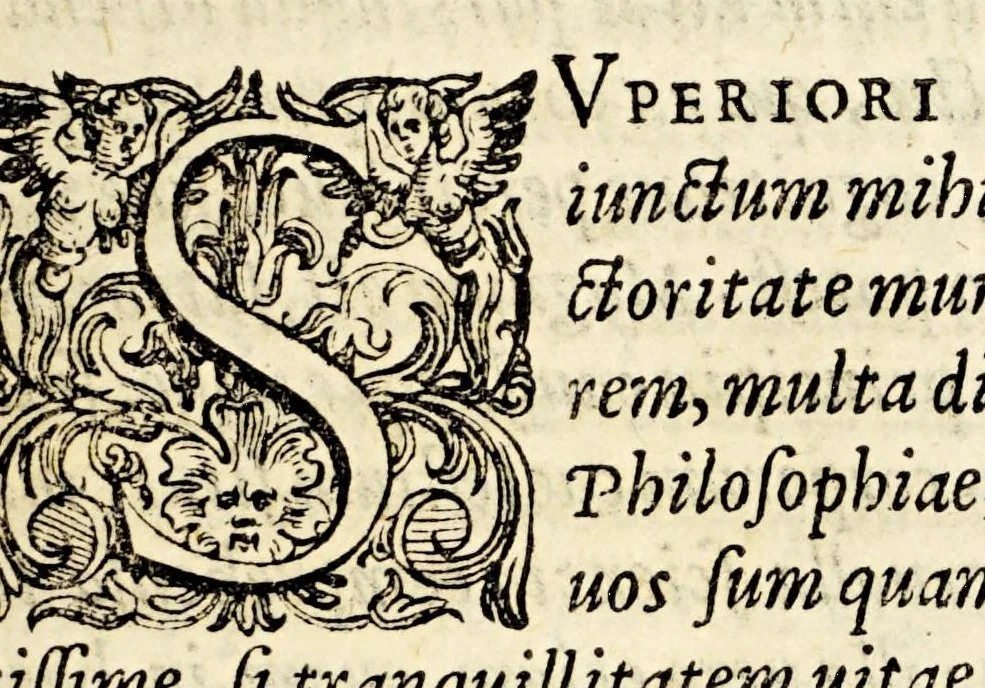 An illustration from M. Antonii Mureti I.C. et. Civis. R. Hymnorum. sacrorum. liber. Eiusdem alia quaedam poematia, 1575, leaf 85