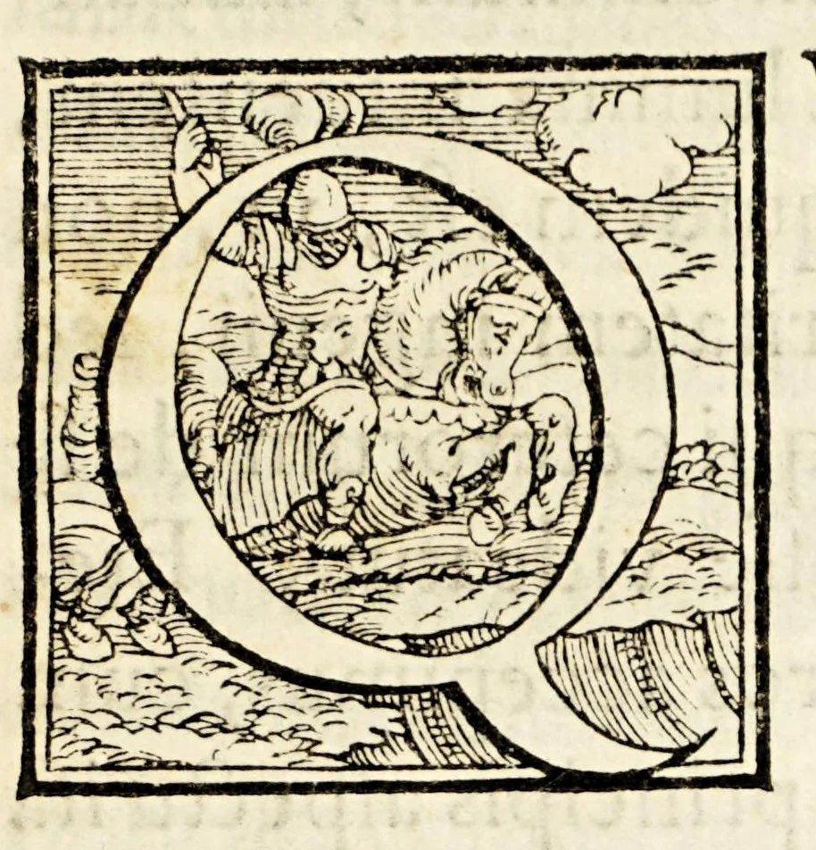 An illustration from M. Antonii Mureti Orationes tres de studiis literarum, Venetiis habitæ, 1555, leaf 9